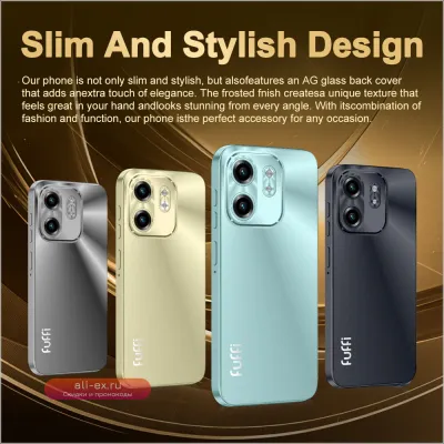 Смартфон FUFFI X7 Pro Android 14, 5G, 6.56" HD, 12+1024 ГБ, 5800 мАч, NFC, Google