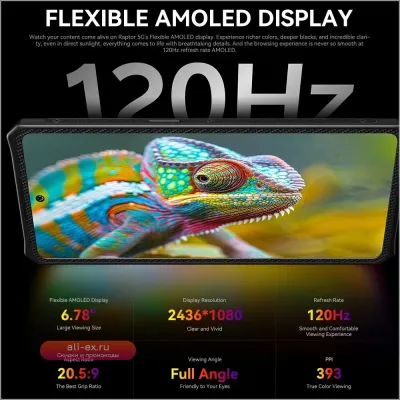 IIIF150 Raptor 5G: Прочный смартфон 2025 года с 16 ГБ ОЗУ, 512 ГБ ПЗУ, 120 Гц экраном и батареей 10000 мАч