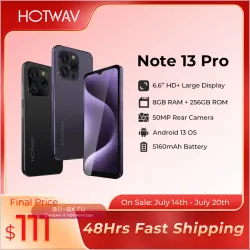 Смартфон HOTWAV Note 13 Pro 6.6'' HD+ Android 13 16GB+256GB 50MP 5160mAh