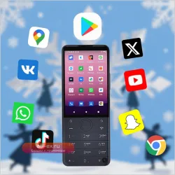 Русский Qin F22 Pro: Смартфон Android 12, 4G, MTKG85, 4GB+64GB, Сенсорный Экран
