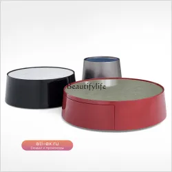 Кофейный столик из натурального мрамора "Piano" с фактурой "Water Corrugated"
