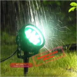 Садовый прожектор LED RGB 6W/9W/12W с дистанционным управлением для ландшафтного освещения, цветной, для улицы, парка, двора (AC220V/AC12V)