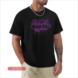 Футболка "For The Swarm" с аниме-принтом для мужчин