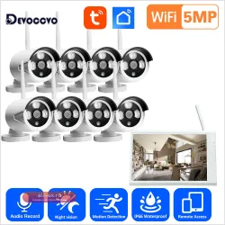Wi-Fi комплект видеонаблюдения Smart Life 8 каналов 5MP с 10.1" LCD монитором