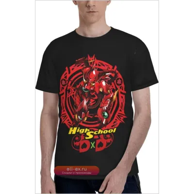 Футболка с принтом High School DxD с коротким рукавом для мужчин