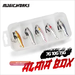 Набор блесен-джигов Magic Works для морской рыбалки (7г, 10г, 15г, 5 шт.)