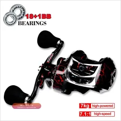 Рыболовная катушка New Japan 18+1BB Dual Brake System, 8кг, 7.1:1 (подарок)