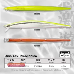 Hunthouse Multi Piece Minnow 175mm 34g, тонущий, для морского окуня и щуки