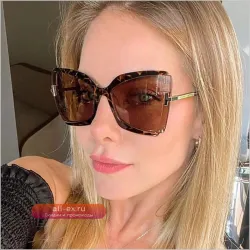Солнцезащитные очки Fashion Designer – квадратные, большого размера, с цветными линзами для женщин