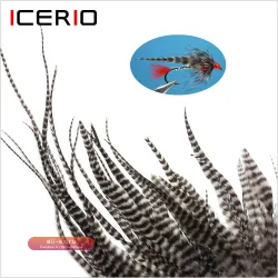 ICERIO 20 шт. натуральные перья гризли седло для вязания мушек