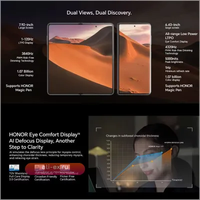 Honor Magic V3 5G: Складной смартфон с OLED 120 Гц, 50 Мп камерой и Snapdragon 8 Gen 3
