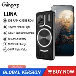 Unihertz Luna: Смартфон 4G Android 12, 8/256 ГБ, 108Мп ночная камера, NFC