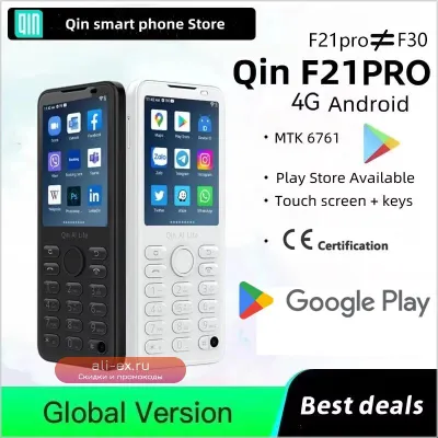 New Qin F21 Pro: Миниатюрный Смартфон с Сенсорным Экраном, Bluetooth 5.0