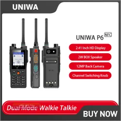 Защищенный смартфон-рация UNIWA P6 4W DMR/Analog 4G Android 9 3/32GB NFC