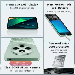 POCO C75 Global 8/256GB: ваш мощный смартфон с AMOLED 120Hz, Helio G81-Ultra и камерой 50MP