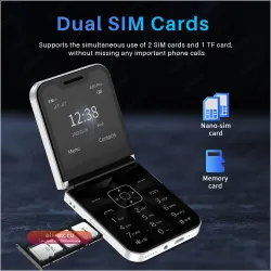 SERVO A50 PRO: Складной телефон с быстрыми звонками, фонариком, автозаписью, 2 SIM, Type-C, GSM, 2.4" - в наличии разные цвета