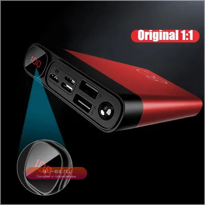 Портативный Power Bank 50000mAh из алюминиевого сплава со светодиодной подсветкой и цифровым дисплеем для iPhone, Samsung, Xiaomi
