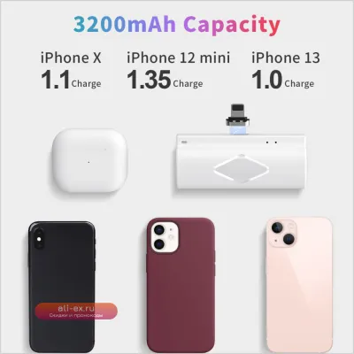 Магнитный Power Bank 3200mAh Super Fast Charging Magsafe для iPhone/Xiaomi