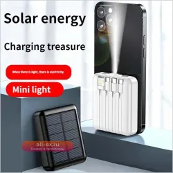 50000mAh Power Bank с двойным USB 2.1A: Солнечная зарядка, быстрая зарядка, фонарик, внешний аккумулятор для iPhone, Xiaomi, Samsung