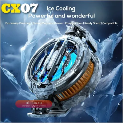 Игровой кулер для телефона MEMO CX07 с охлаждением от полупроводника, крепление на магнит/клипсу, Type-C, для iOS iPhone, Android