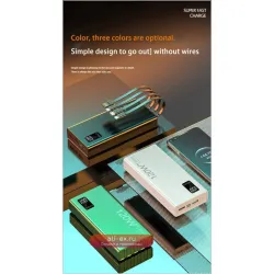 120W 50000mAh Портативный Power Bank 4 в 1 с быстрой зарядкой для iPhone, Samsung, Huawei, Xiaomi