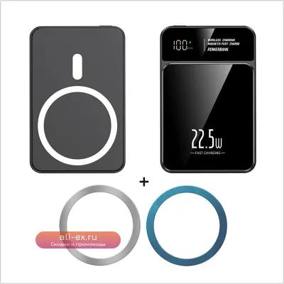 MagSafe Power Bank 20000mAh Магнитное Беспроводное Зарядное Устройство Type C Портативный Индукционный Зарядник для iPhone, Huawei, Samsung