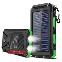 20000mAh Водонепроницаемый Солнечный Power Bank Портативный Зарядный Устройство с LED SOS Фонарем для iPhone, Samsung, Xiaomi