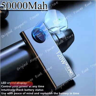 Power Bank 120W, 50000 mAh, супербыстрая зарядка, универсальный внешний аккумулятор для iPhone, Xiaomi, Samsung