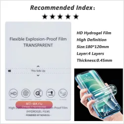 Защитные гидрогелевые пленки Vormir HD Матовые Антишпионские для универсальной резки (10 шт.)