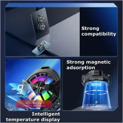 Магнитный кулер для телефона P60 с RGB подсветкой, ABS+сплав, для iOS/Android, игровой