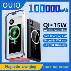 100000 мАч Магнитный Power Bank с беспроводной зарядкой Qi Magsafe 22.5W, сверхбыстрая зарядка для iPhone, Samsung, Xiaomi