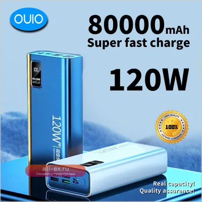 Power Bank 120W Xiaomi 80000mAh: Сверхбыстрая зарядка для телефонов и ноутбуков