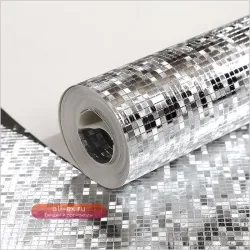 Блестящие обои с зеркальным эффектом "Sparkle Light" - золотые и серебряные