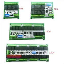 Плата реле Modbus RS485 Easy, 4-32 канала, управление по сети/UART, IoT, пром. автоматизация