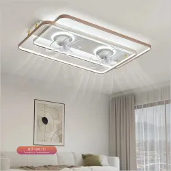 Умный потолочный вентилятор 2024 с LED-подсветкой, 6 скоростей, тихий DC-двигатель, энергосберегающий