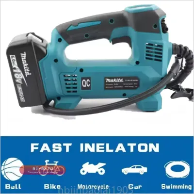Портативный аккумуляторный компрессор для шин Makita 18V (без аккумулятора)