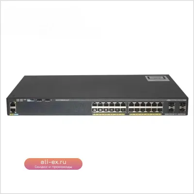 Коммутатор Cisco WS-C2960X-24TS-LL, 24 порта 1GbE SFP, L2, Enterprise