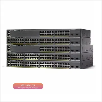 Коммутатор Cisco WS-C2960X-24TS-LL, 24 порта 1GbE SFP, L2, Enterprise