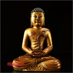 Будда Амитабха "Нирвана" из коллекции Old China, бронза с золочением и киноварью, период Северных Вэй