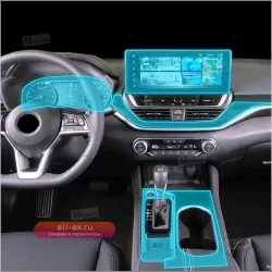Защитная пленка для экрана навигации и панели АКПП Nissan Altima 2022-2023 из ТПУ