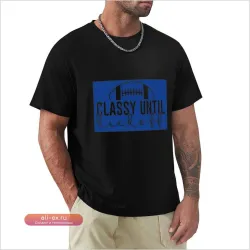 Футболка оверсайз мужская "Classy Until Kickoff" - Атмосфера Американского Футбола