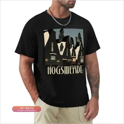 Футболка Hogsmeade для мальчиков с принтом "Животные", летняя, винтажная
