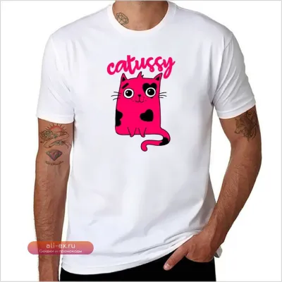 Футболка Catussy с аниме-принтом для мужчин (Luxury)
