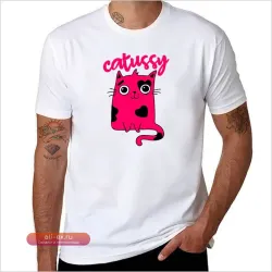 Футболка Catussy с аниме-принтом для мужчин (Luxury)