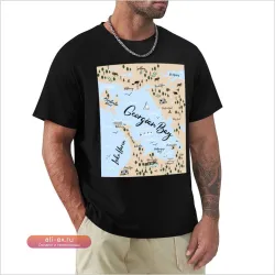 Футболка мужская Map of Georgian Bay and Lake Huron Streetwear