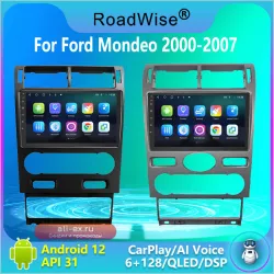 Мультимедийная автомагнитола Roadwise 2 DIN Android Carplay для Ford Mondeo 3 (2000-2007) с GPS, 4G, Wi-Fi и DVD