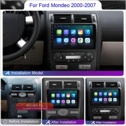 Мультимедийная автомагнитола Roadwise 2 DIN Android Carplay для Ford Mondeo 3 (2000-2007) с GPS, 4G, Wi-Fi и DVD