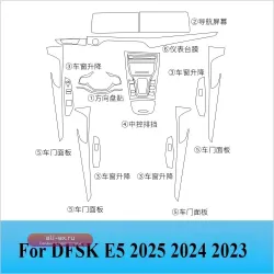 Защитная пленка для центральной консоли и экрана GPS DFSK E5 (2023-2025)
