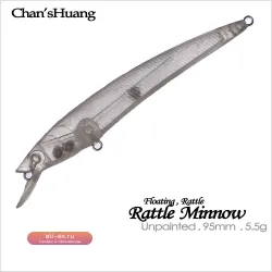 Chan'sHuang Плавающие минноу-приманки без покраски 95мм (20 шт.)
