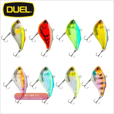 Japan DUEL VIB Rock Chubby F1216 3DPrism: Воблер для летней пресноводной рыбалки
